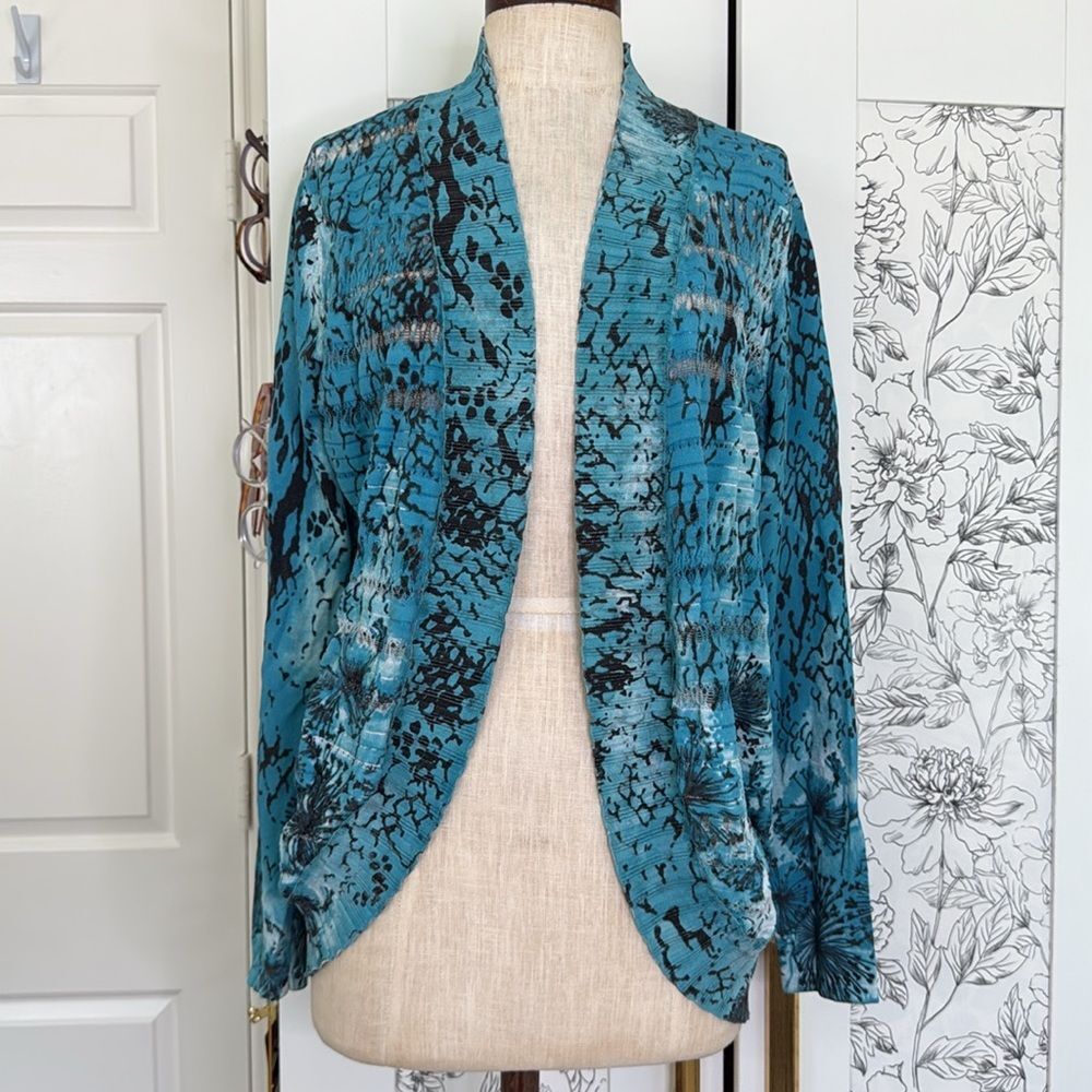Alberto Makali y2k printed open cardigan